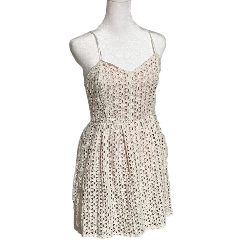 Pins & Needles Eyelet White & Nude Women’s Dress Size 2